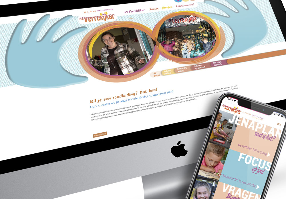 Kwieb en Ziber site voor Jenaplan kindcentrum De Verrekijker in Julianadorp