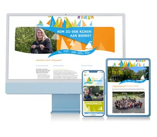 Website ontwerp voor basischool De Vliekotter in Oosterend op Texel