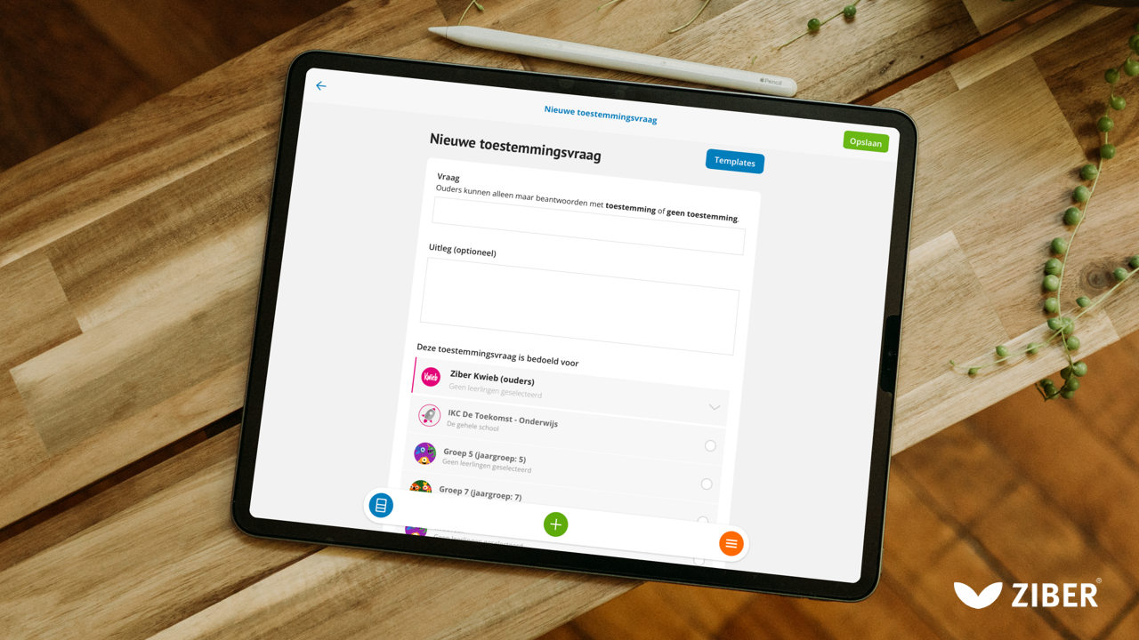 Toestemmingsvragen nu ook per groep